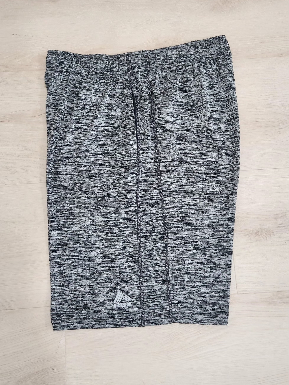 RBX Men’s Heathered Black & White Athletic Shorts
